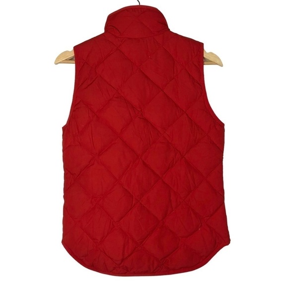 J. Crew Red Quilted Sleeveless Vest XXS - Picture 2 of 4